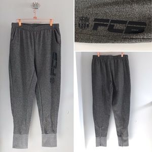 FC Barcelona Gray Zippered Sweatpants • Large